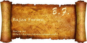 Bajza Ferenc névjegykártya